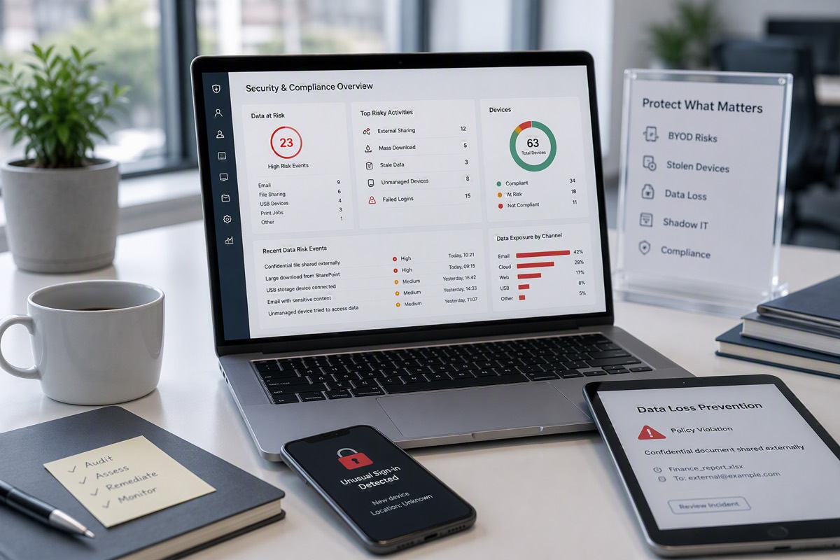 Team planning around cloud and device security risks